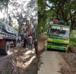 বিশ্বনাথ-জগন্নাথপুর সড়ক অপরিকল্পিত খোড়াখুড়ি: ধীরগতির কাজের ভোগান্তি