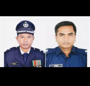 কুলাউড়া থানায় নতুন অফিসার ইনচার্জ বিনয় ভূষণ রায় ও তদন্ত ওসি আমিনুল ইসলামের যোগদান