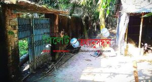 শিবগঞ্জে আদালতের রায় উপেক্ষা করে বসতবাড়ির জায়গা দখল করে ঘর নির্মাণ