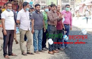 সুনামগঞ্জে এক কোটি ২০ লাখ টাকা ব্যয়ে রাস্তা কাজের উদ্বোধন ।