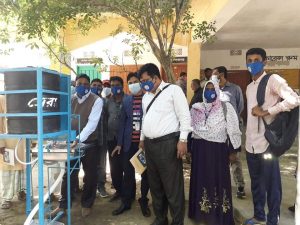 দোয়ারা বাজারের নরসিংপুরে জিওবি- ইউনিসেফ, ASWA-II প্রকল্পের অর্থায়নে পাইলটিং হ্যান্ডওয়াশিং ডিভাইজ স্থাপন