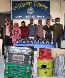 বগুড়ায় ডিবির অভিযানে ৭০ বোতল ফেন্সিডিলসহ পাঁচ মাদক ব্যবসায়ী গ্রেফতার