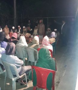 নির্বাচন উপলক্ষে কালারুকা ইউনিয়নের ৫নং ওয়ার্ডের মেম্ভার সদর মিয়ার আহবানে হাসনাবাদ পাঁচ পাড়ার মত বিনিময় সভা।