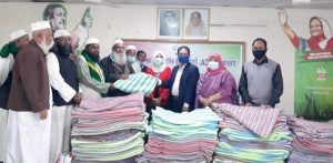 সুনামগঞ্জ সদর উপজেলার ৬৯৭ জন ইমাম ও মোয়াজ্জিদের মাঝে শীতবস্ত্র বিতরণ