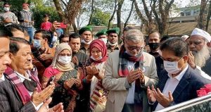 সুনামগঞ্জসদর উপজেলা পরিষদের ৪তলা ভরণের ভিত্তিপ্রস্থর স্থাপন।