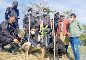 শেখ মুজিবুর রহমানের জন্ম-শতবার্ষিকী উপলক্ষে সুনামগঞ্জ র‌্যাব-৯ এর বৃক্ষরোপন কর্মসূচী 