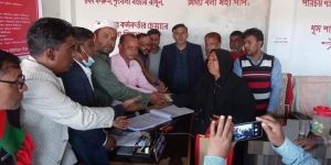সুনামগঞ্জ জেলা সড়ক পরিবহন শ্রমিক ইউনিয়নের মৃত্যু কল্যান ফান্ড এর টাকা বিতরন।