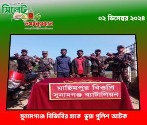 সুনামগঞ্জে বিজিবির হাতে ভুয়া পুলিশ আটক