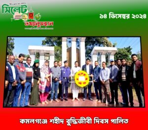 কমলগঞ্জে শহীদ বুদ্ধিজীবী দিবস পালিত