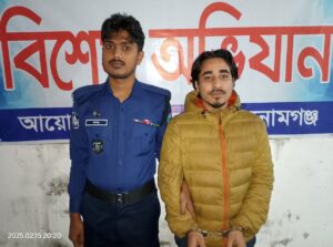 ছাতকে অপারেশন শয়তানের খোজে জেলা ছাত্রলীগ নেতা পাপু গ্রেপ্তার।
