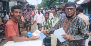 সুনামগঞ্জ – ৫ আসনে  সংসদ সদস্য পদপ্রার্থী জাহাঙ্গীর আলমের লিফলেট বিতরণ